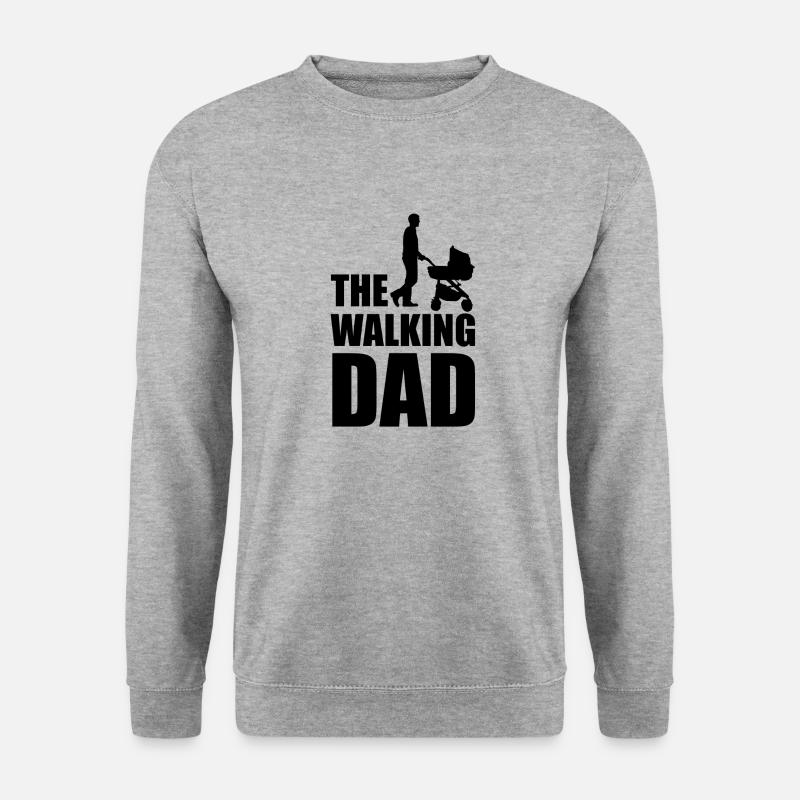 The Walking Dad - Unisex Pullover - Weißgrau meliert