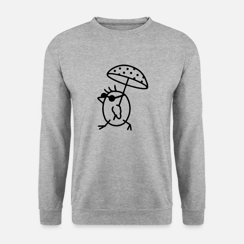 Bird with umbrella - Unisex Sweatshirt - salt & pepper