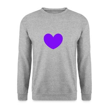 Petit coeur coeur amour amitié vie cadeau - Sweat-shirt Unisexe - gris chiné - Devant - Alina (178cm) & Michal (187cm)