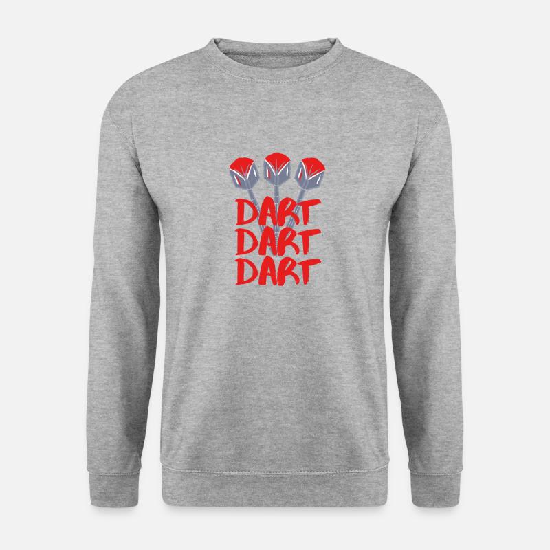 Dart! Dart! Dart! - Unisex Pullover - Weißgrau meliert