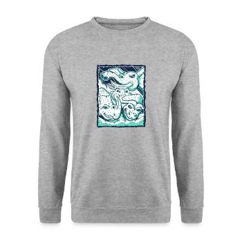 Team Herbivore - Unisex Sweatshirt - salt & pepper - Front - Alina (178cm) & Michal (187cm)