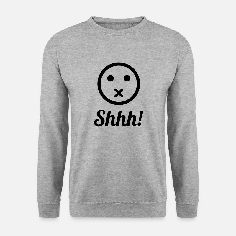 Pssst! - Unisex Pullover - Weißgrau meliert