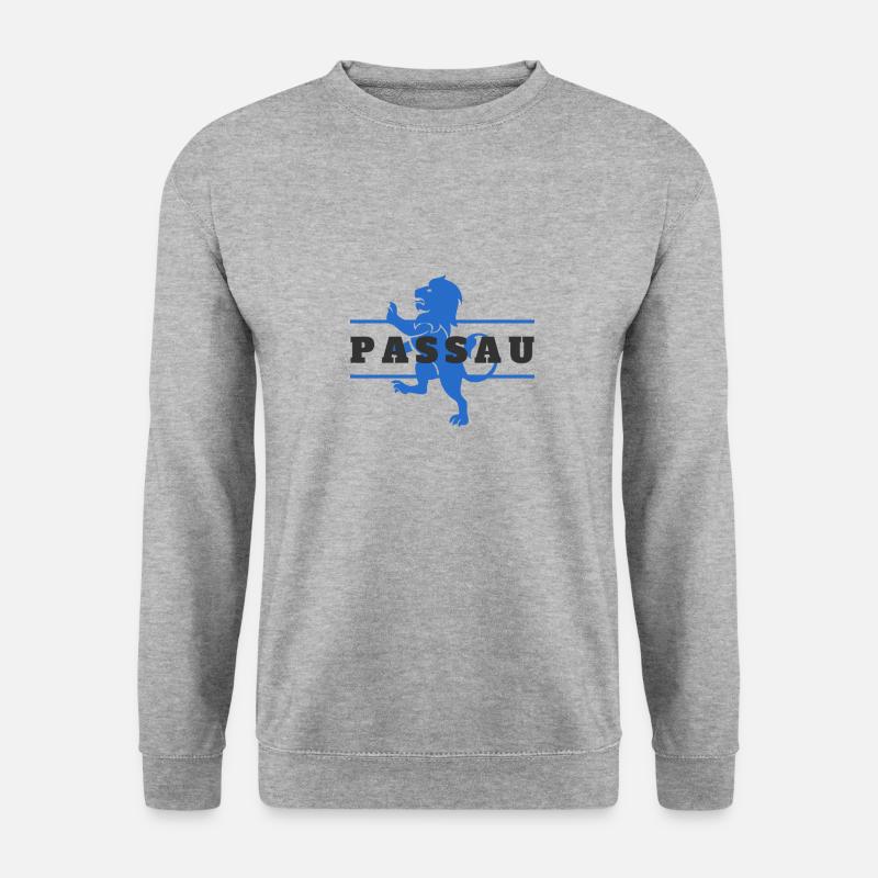 Passau - Unisex Pullover - Weißgrau meliert