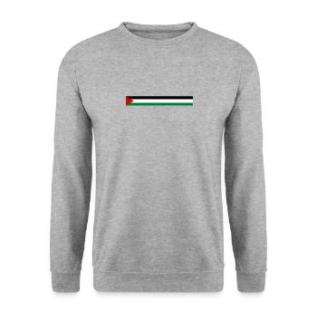 Palestine Flag - Across - Unisex Sweatshirt - salt & pepper - Front - Alina (178cm) & Michal (187cm)