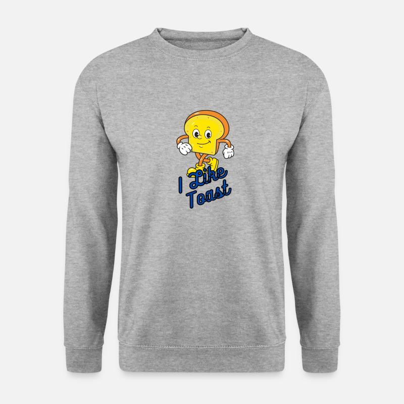 i like Toast - Unisex Pullover - Weißgrau meliert