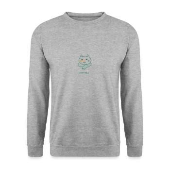 FROHE WEIHNACHTEN 2020 - Unisex Pullover - Weißgrau meliert - Vorne - Alina (178cm) & Michal (187cm)