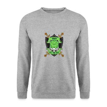 Rogue Tout le chemin vert - Sweat-shirt Unisexe - gris chiné - Devant - Alina (178cm) & Michal (187cm)