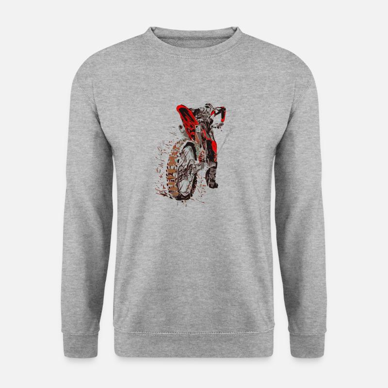 Moto-Cross - Unisex Pullover - Weißgrau meliert