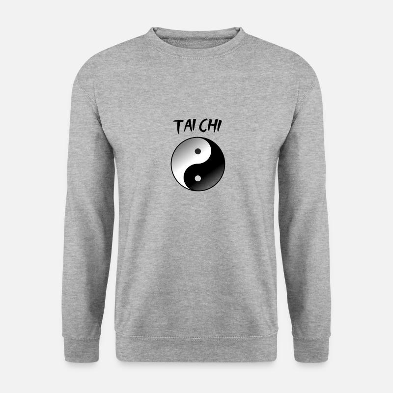 Tai Chi, Yin Yang, Kampfkunst, Kampfkunst - Unisex Pullover - Weißgrau meliert