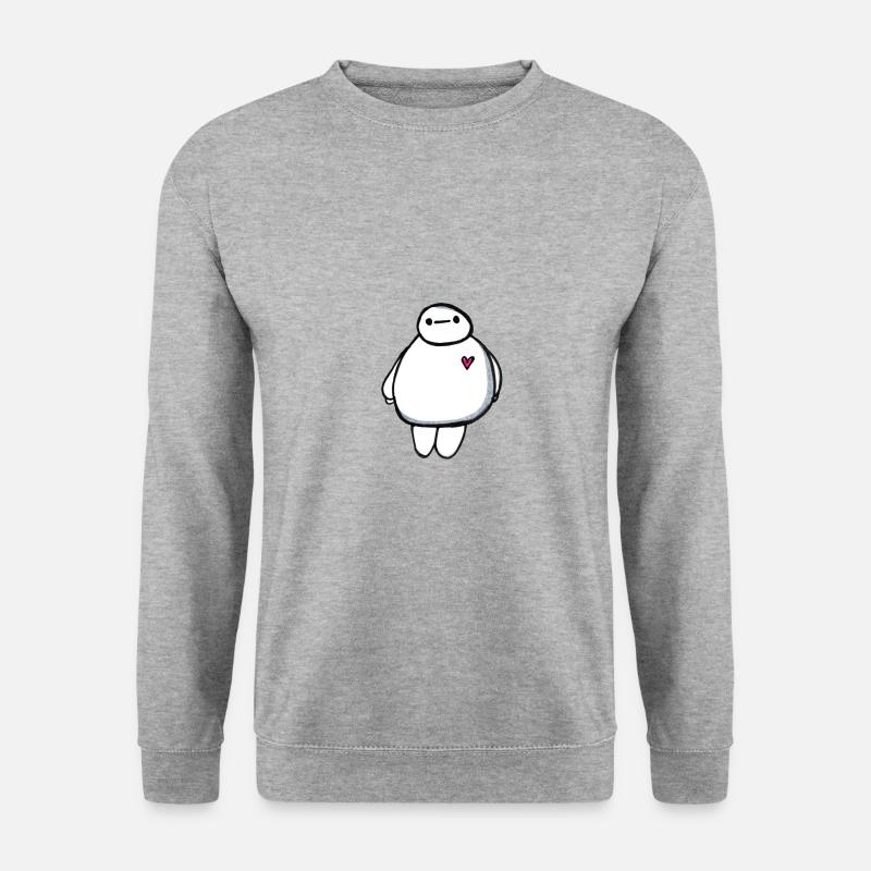 baymax - Unisex Pullover - Weißgrau meliert