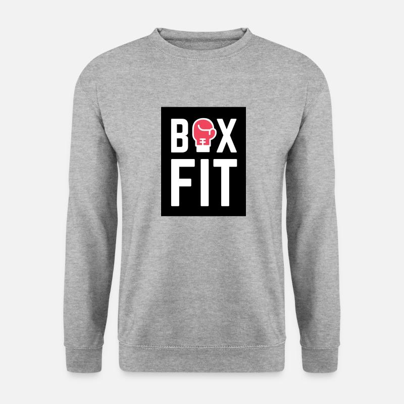 Boxen - Unisex Pullover - Weißgrau meliert