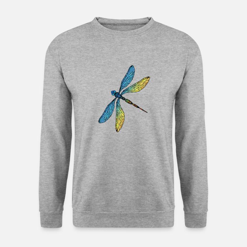 Libelle - Unisex Pullover - Weißgrau meliert