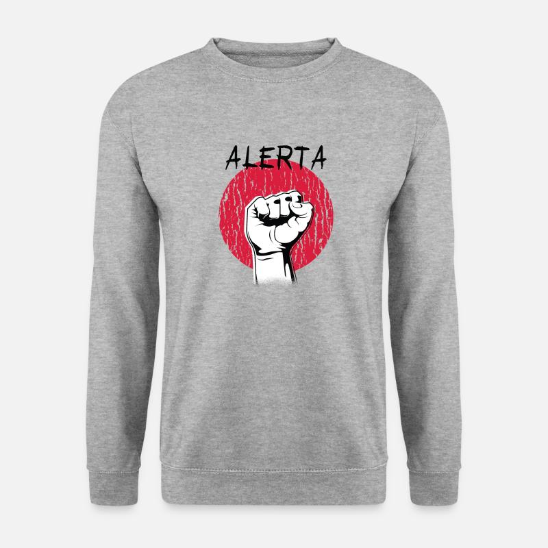 Alerta - Freiheit und Gleichberechtigung - Unisex Pullover - Weißgrau meliert