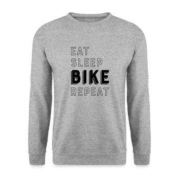 biker - Unisex Sweatshirt - salt & pepper - Front - Alina (178cm) & Michal (187cm)