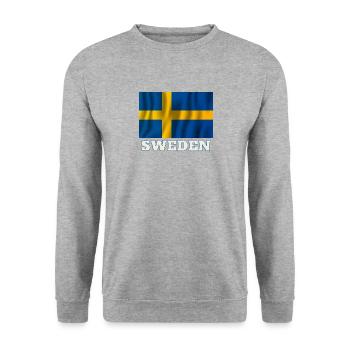 SWEDEN - Unisex Sweatshirt - salt & pepper - Front - Alina (178cm) & Michal (187cm)