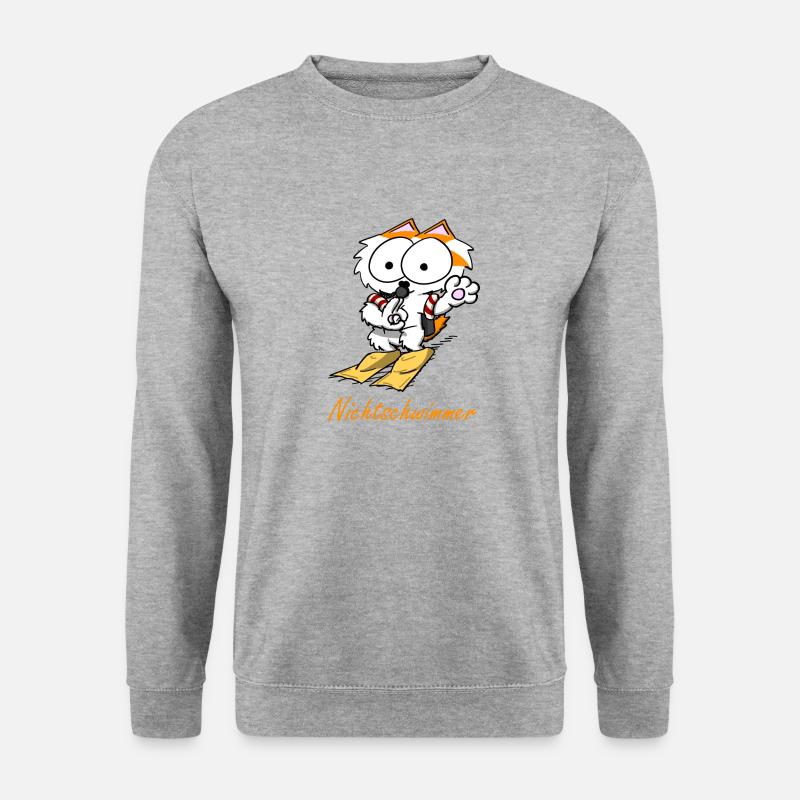 Nichtschwimmer - Unisex Pullover - Weißgrau meliert