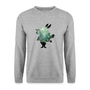 Rabbit and wood - Unisex Sweatshirt - salt & pepper - Front - Alina (178cm) & Michal (187cm)