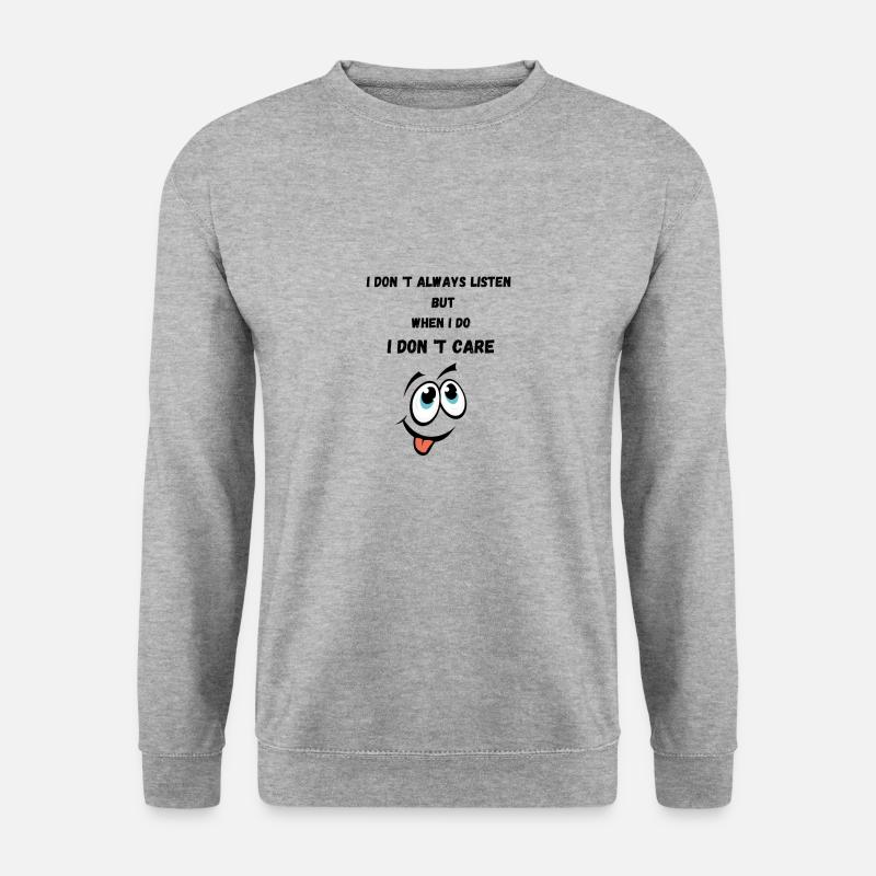 Lustiges Zitat - Unisex Pullover - Weißgrau meliert