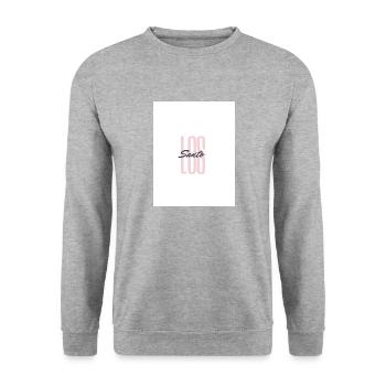 Los Santo - Gamer Gaming - Unisex Pullover - Weißgrau meliert - Vorne - Alina (178cm) & Michal (187cm)