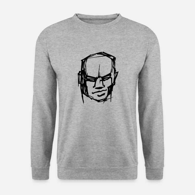 Superheld - Unisex Pullover - Weißgrau meliert