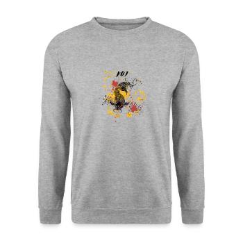 KOI - Unisex Pullover - Weißgrau meliert - Vorne - Alina (178cm) & Michal (187cm)