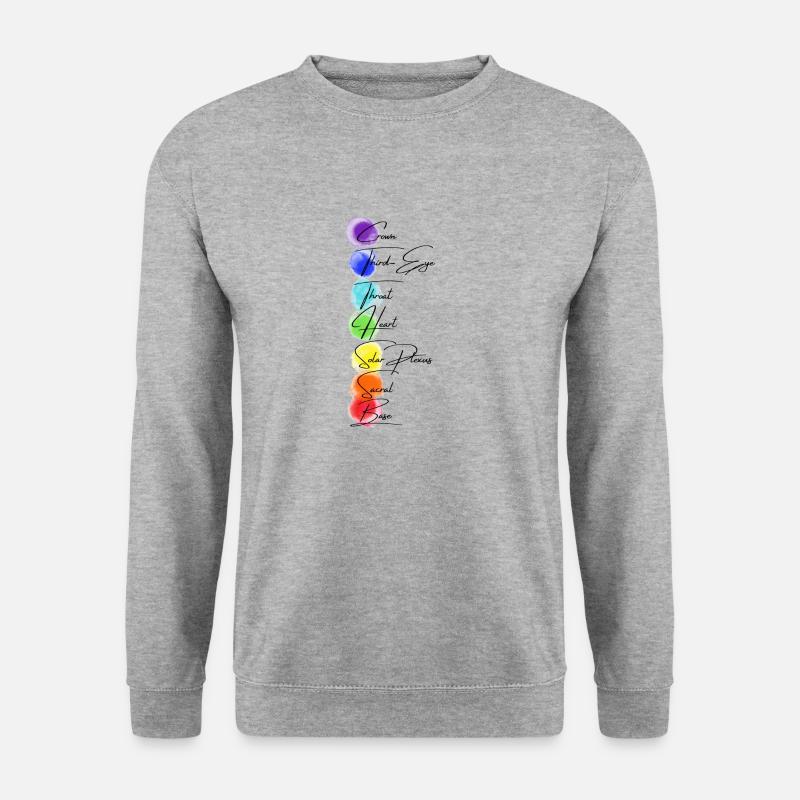 Chakra - Unisex Pullover - Weißgrau meliert