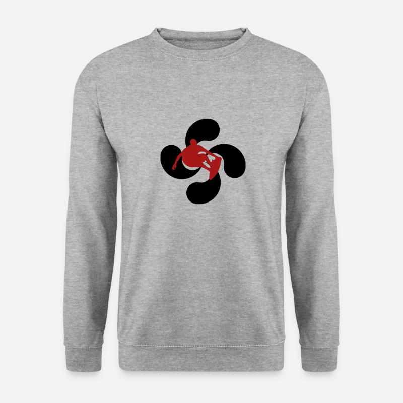 Surfen Baskenland 1 - Unisex Pullover - Weißgrau meliert