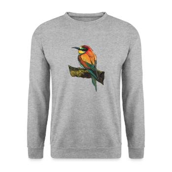 Oiseau - Sweat-shirt Unisexe - gris chiné - Devant - Alina (178cm) & Michal (187cm)