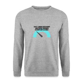 Zone - Unisex Pullover - Weißgrau meliert - Vorne - Alina (178cm) & Michal (187cm)