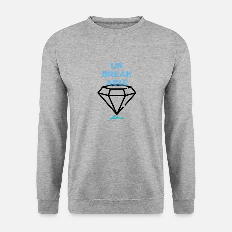 UNBREAKABLE Diamond - Unisex Pullover - Weißgrau meliert
