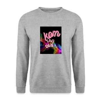 Infinitive Design - Unisex Pullover - Weißgrau meliert - Vorne - Alina (178cm) & Michal (187cm)