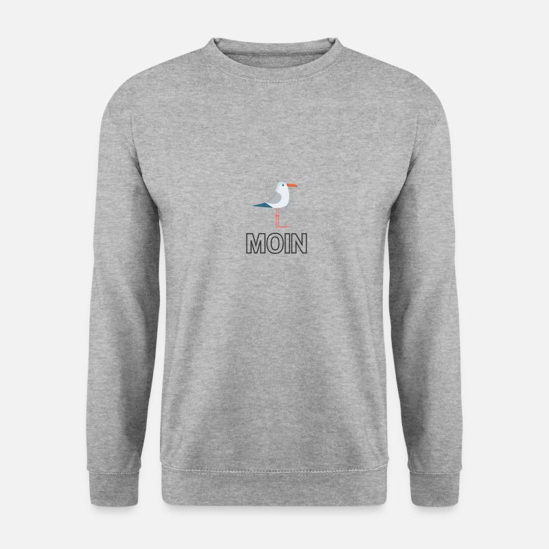 Moin Möwe - MoinJour - Unisex Pullover - Weißgrau meliert