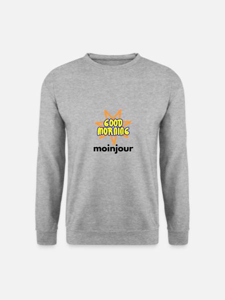 Guten Morgen - MoinJour - Unisex Pullover - Weißgrau meliert