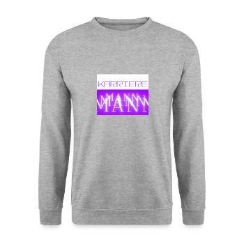 Karriere MANN "für den starken Mann von heute" - Unisex Pullover - Weißgrau meliert - Vorne - Alina (178cm) & Michal (187cm)