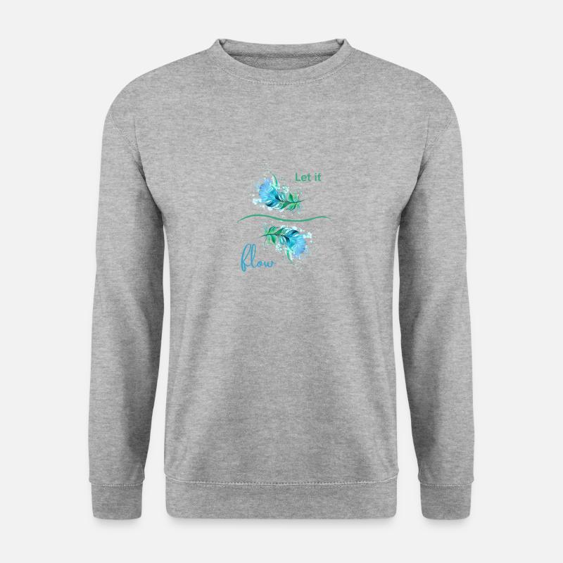 Let It Flow - Unisex Pullover - Weißgrau meliert