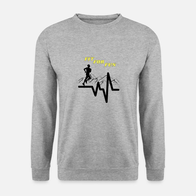 Jogging - Unisex Pullover - Weißgrau meliert