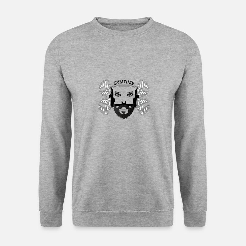 GYMTIME 2 - Unisex Pullover - Weißgrau meliert