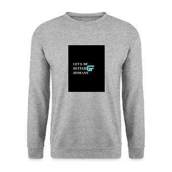 Gut Fit dxb Better Human - Unisex Sweatshirt - salt & pepper - Front - Alina (178cm) & Michal (187cm)