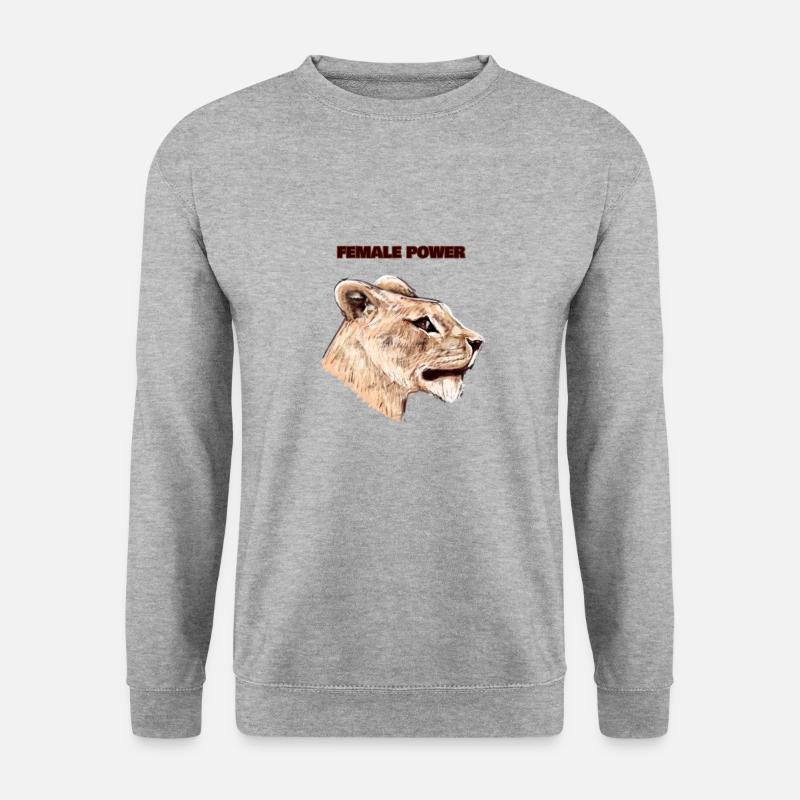 WEIBLICHE POWER - Unisex Pullover - Weißgrau meliert