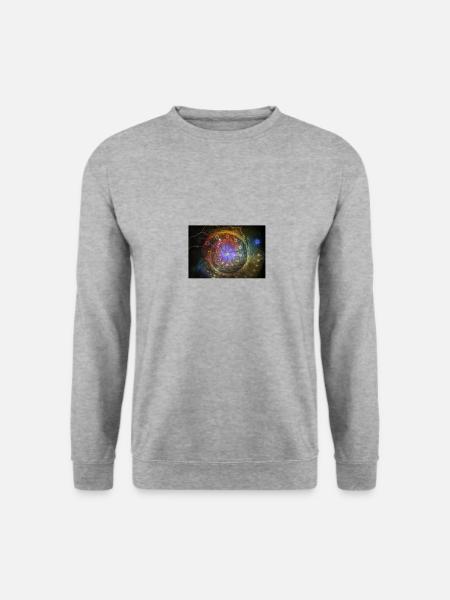 SPACE - Unisex Pullover - Weißgrau meliert