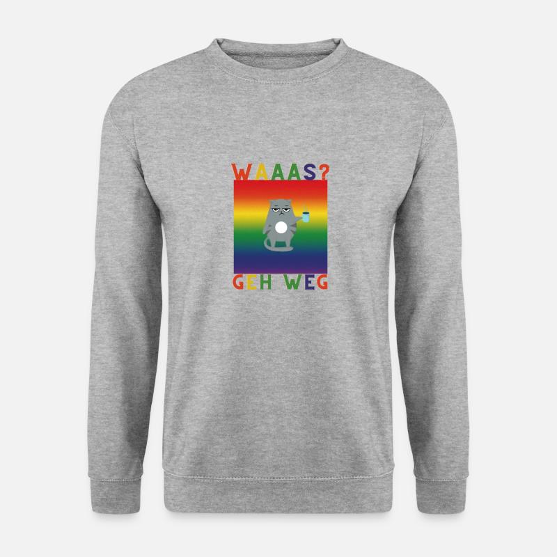 Was geh weg - Unisex Pullover - Weißgrau meliert