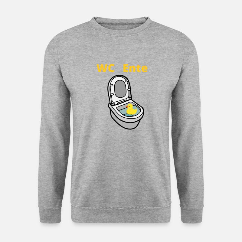 WC Ente - Unisex Pullover - Weißgrau meliert