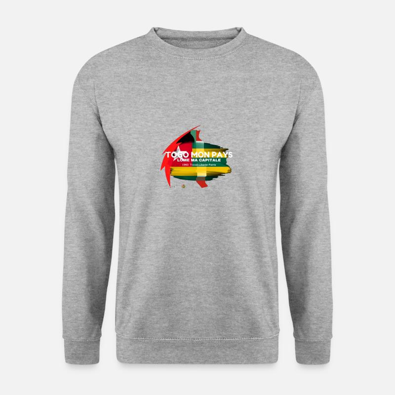TD Disgns - Unisex Pullover - Weißgrau meliert
