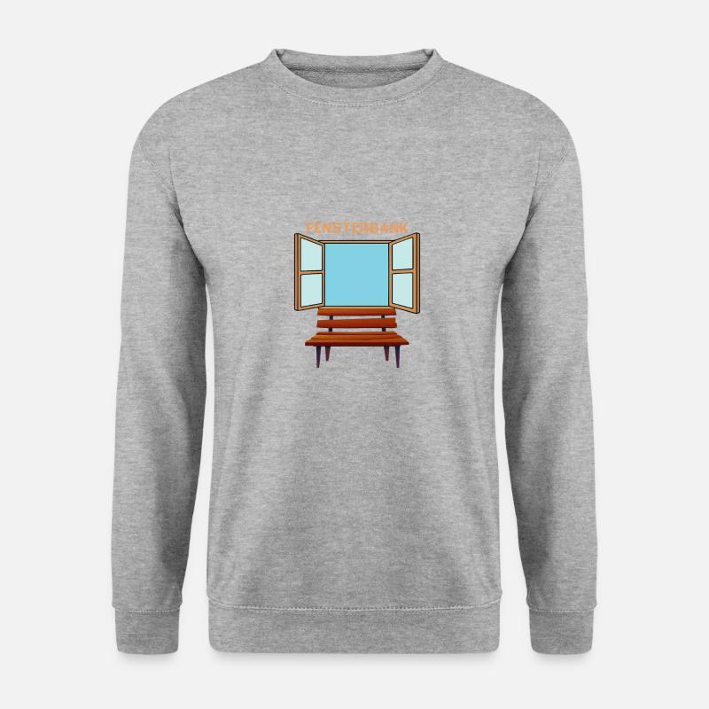 Fensterbank - Unisex Pullover - Weißgrau meliert