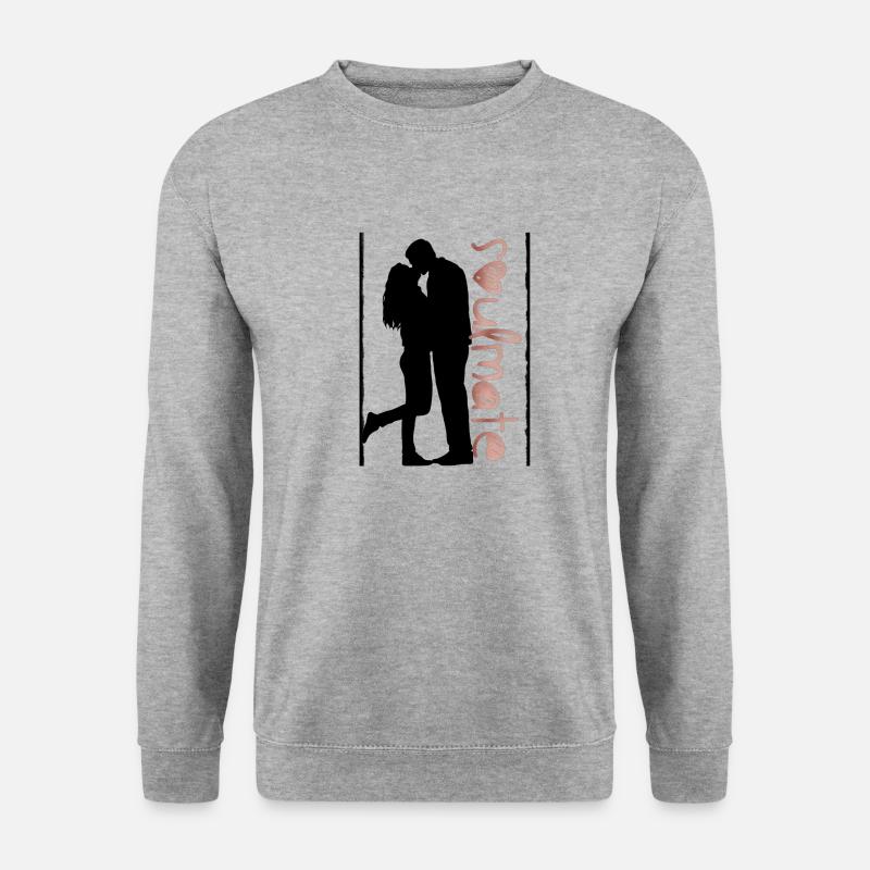 Soulmate - Unisex Pullover - Weißgrau meliert