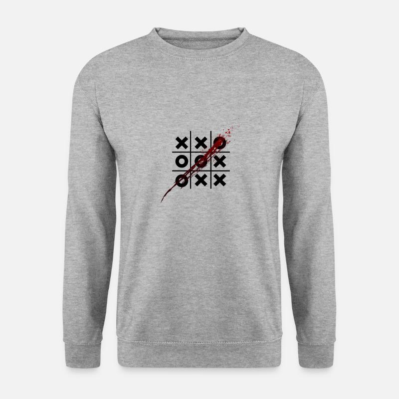Tic Tac Toe - Unisex Pullover - Weißgrau meliert
