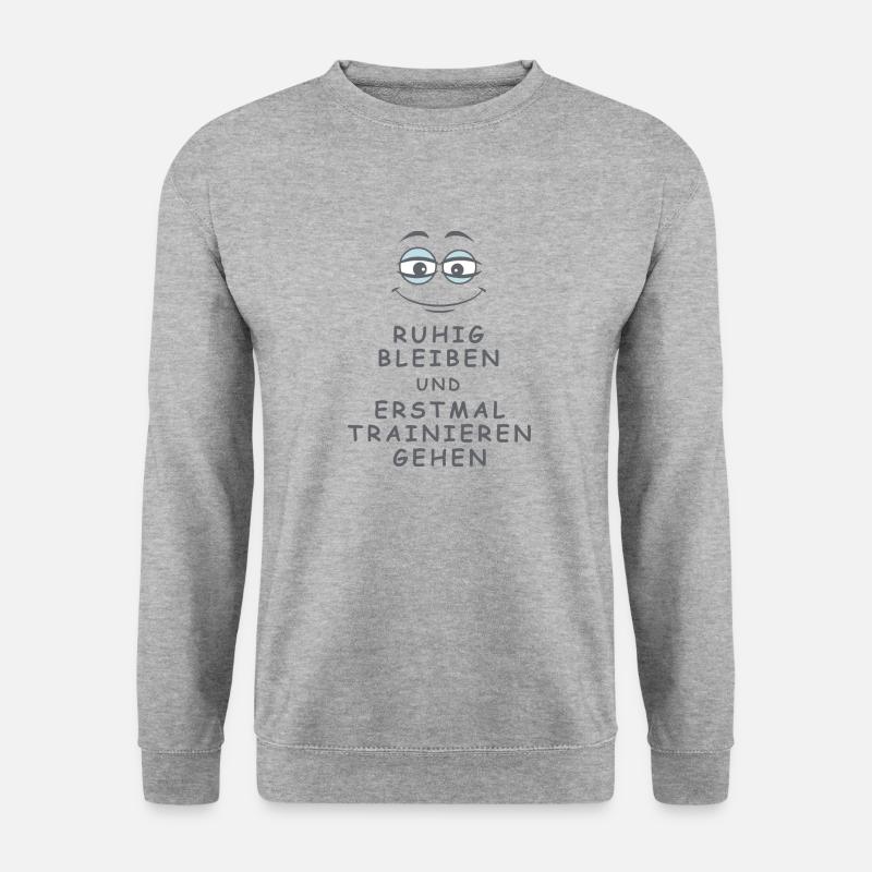 Trainieren gehen - Unisex Pullover - Weißgrau meliert
