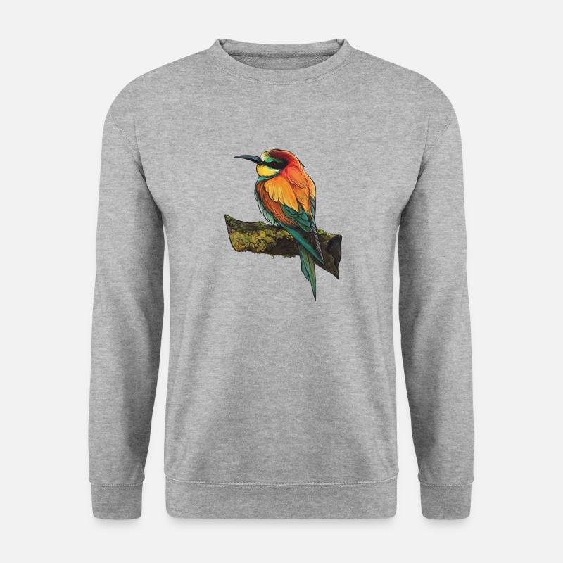 Vogel - Unisex Pullover - Weißgrau meliert