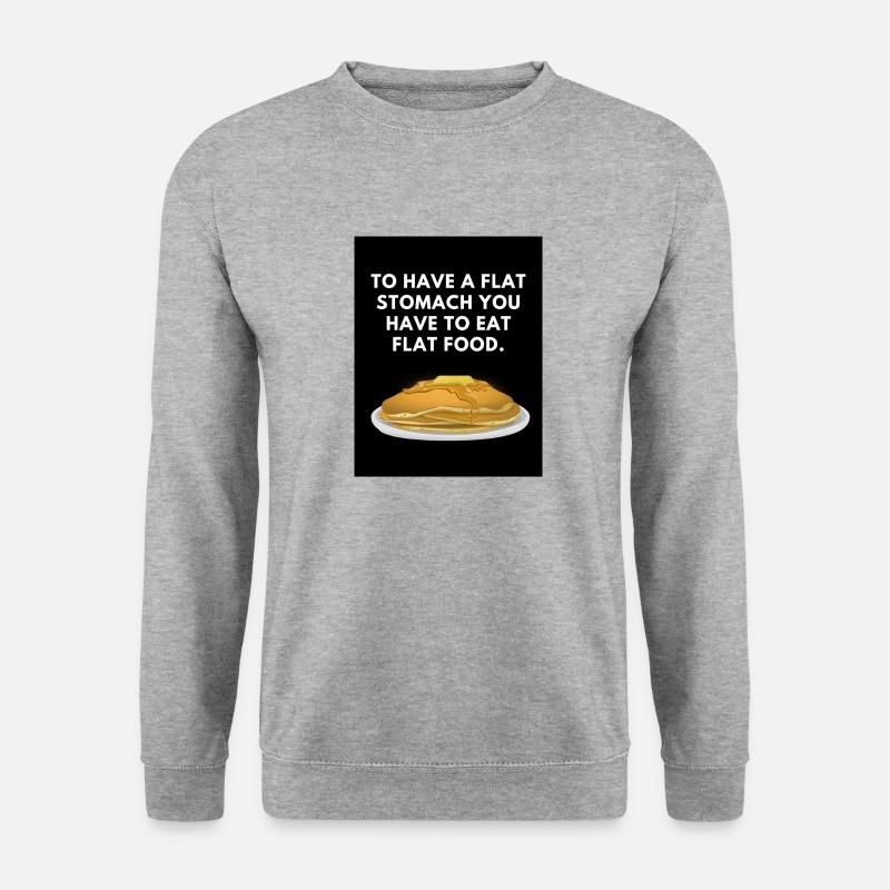 flache bauch flaches essen - Unisex Pullover - Weißgrau meliert