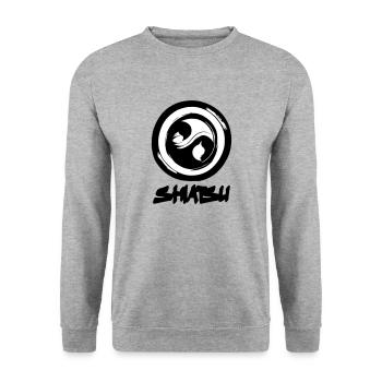 Shiatsu Yoga Méditation Massage Bouddha Vecteur 2 - Sweat-shirt Unisexe - gris chiné - Devant - Alina (178cm) & Michal (187cm)